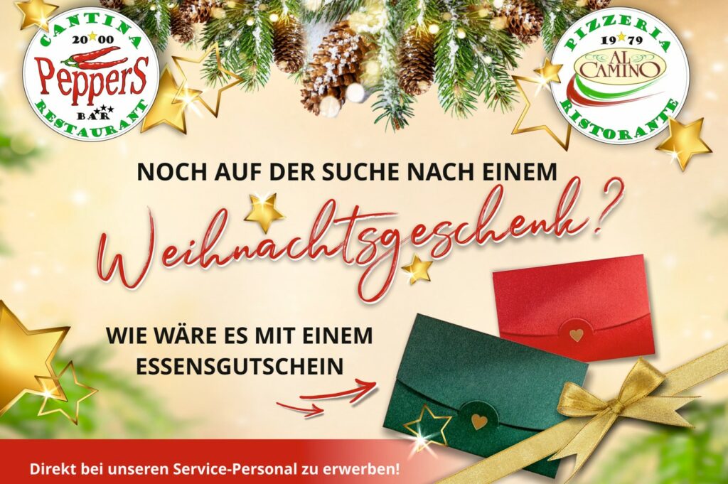 Geschenkidee zu Weihnachten Restaurant Gutschein Regensburg Mexikaner & Pizzeria